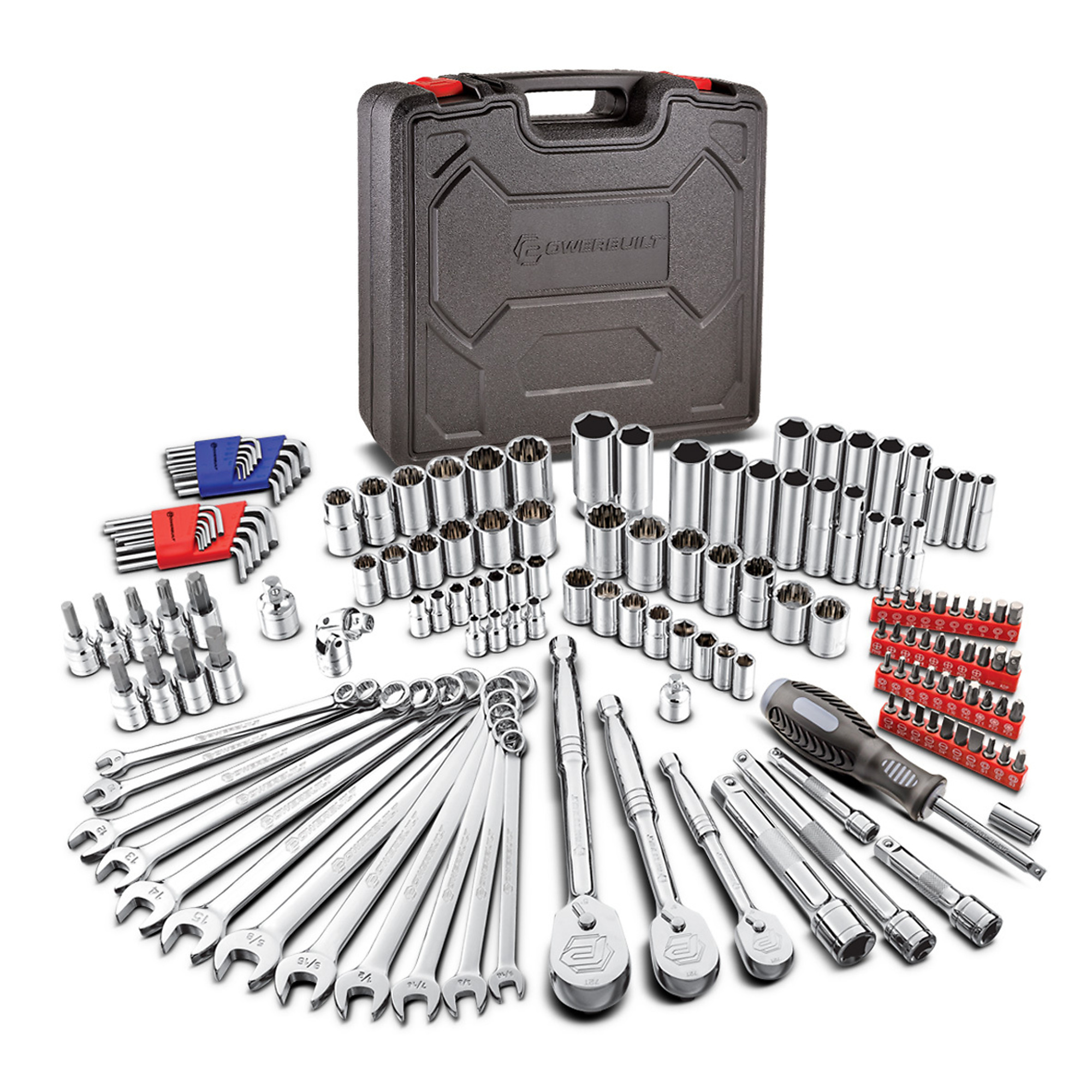 Powerbuilt, 152 Piece Master Mechanic's Service Tool Set, Pieces (qty.) 152 Model# 642453